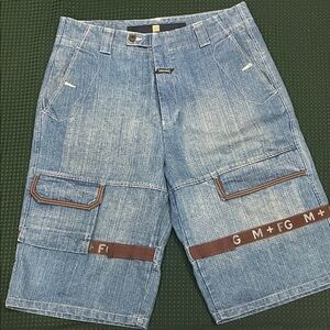 Marithe Francois Girbaud denim cargo shorts size 36 Y2K men’s